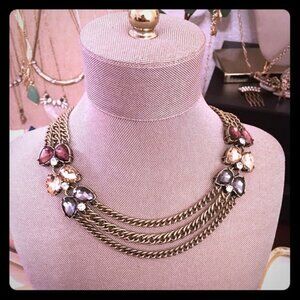 Chloe + Isabel Bouquet Rouge Three-Row Statement Necklace